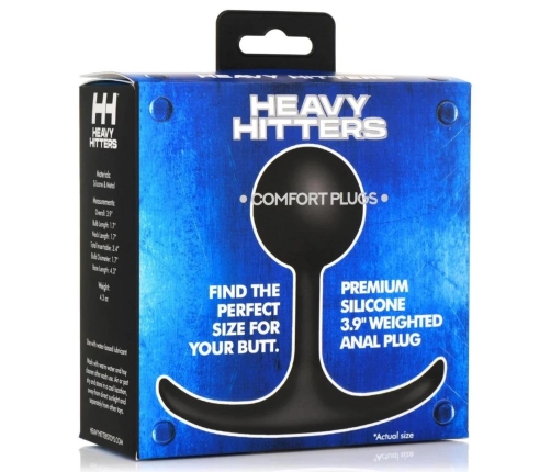 Comfort Plugs Silicone Weighted Round Plug 3.9 - Black