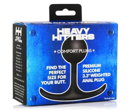 Comfort Plugs Silicone Weighted Round Plug 3.3 - Black