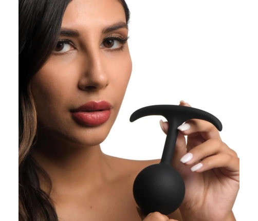 Comfort Plugs Silicone Weighted Round Plug 4.7 - Black