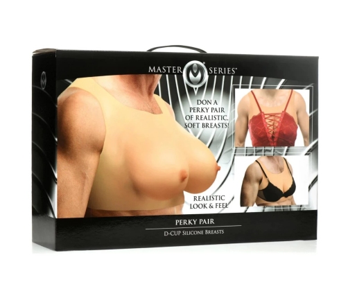 Perky Pair D-Cup Silicone Breasts - Flesh