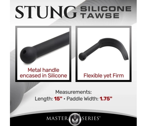 Stung Silicone Tawse - Black