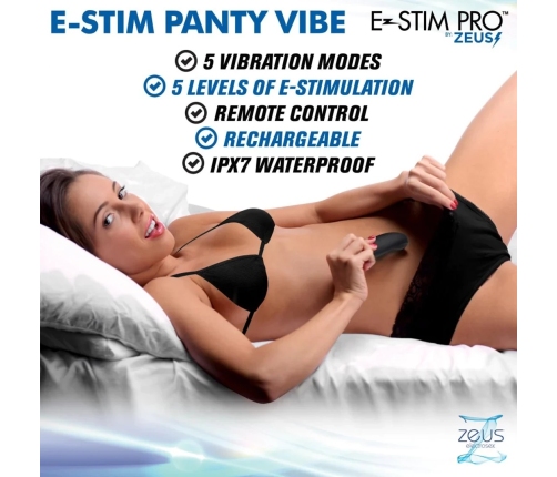 E-Stim Panty Vibe with Remote Control - Black