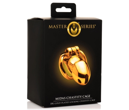 Midas Locking Chastity Cage - 18K Gold-Plated - Gold