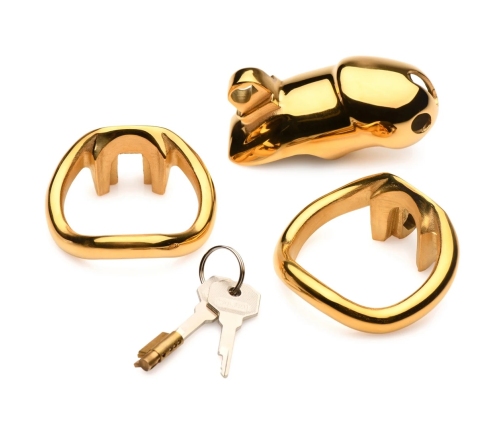 Midas Locking Chastity Cage - 18K Gold-Plated - Gold