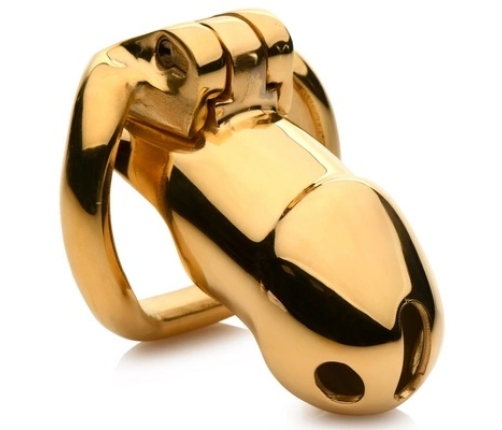 Midas Locking Chastity Cage - 18K Gold-Plated - Gold