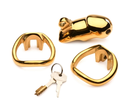 Midas Locking Chastity Cage - 18K Gold-Plated - Gold
