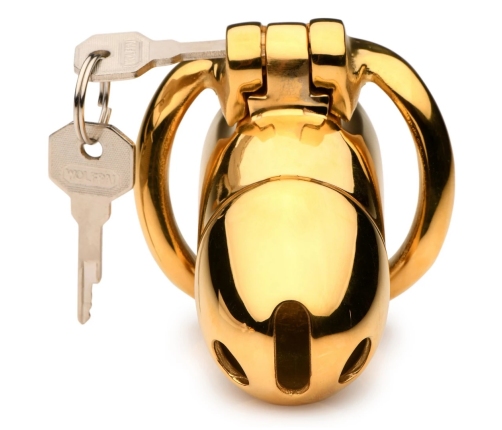 Midas Locking Chastity Cage - 18K Gold-Plated - Gold