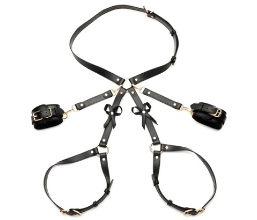 Bondage Harness with Bows - M/L - Black