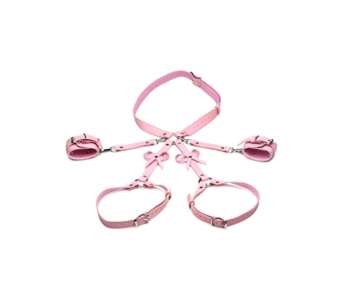 Bondage Harness with Bows - M/L - Pink