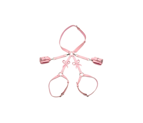 Bondage Harness with Bows - M/L - Pink