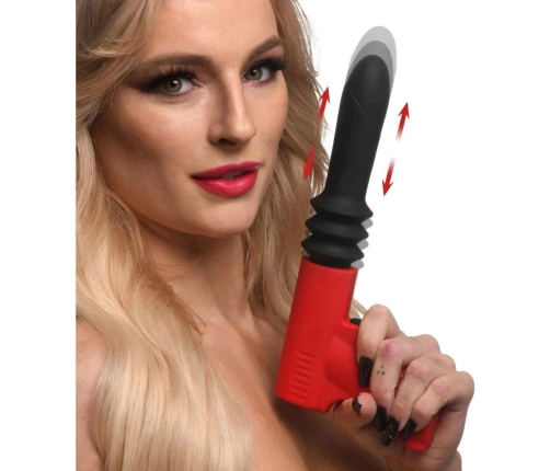 Thrusting Pistola Vibrator - Red