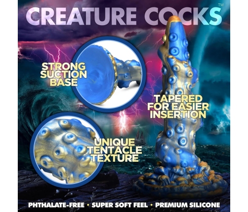 Kraken Silicone Dildo - Blue