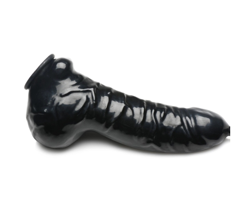 Guzzler - Realistic Penis Sheath with Tube - Black