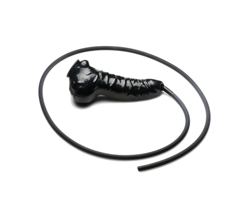 Guzzler - Realistic Penis Sheath with Tube - Black