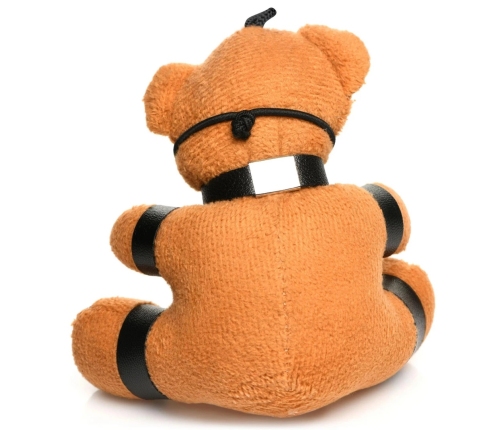 Gagged Teddy Bear Keychain - Brown