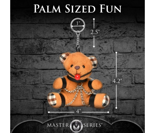 Gagged Teddy Bear Keychain - Brown