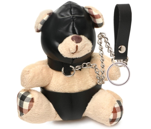 Hooded Teddy Bear Keychain - Tan