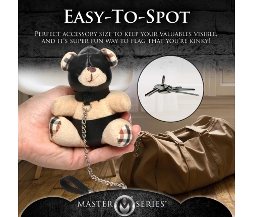 Hooded Teddy Bear Keychain - Tan
