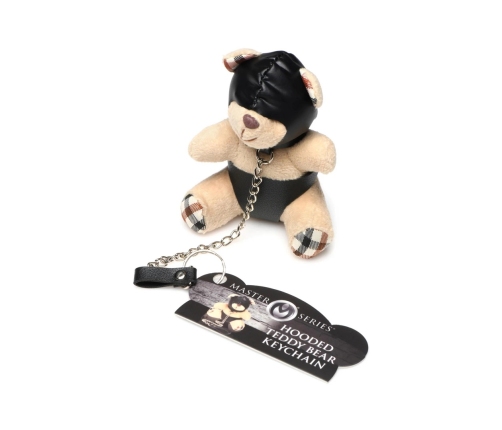 Hooded Teddy Bear Keychain - Tan
