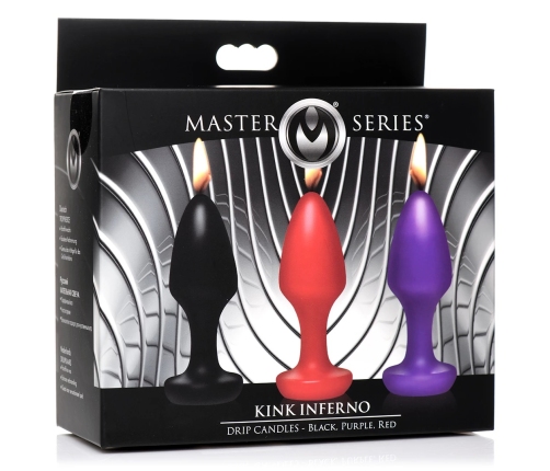 Kink Inferno - Drip Candles - Black/Purple/Red