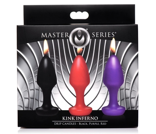Kink Inferno - Drip Candles - Black/Purple/Red