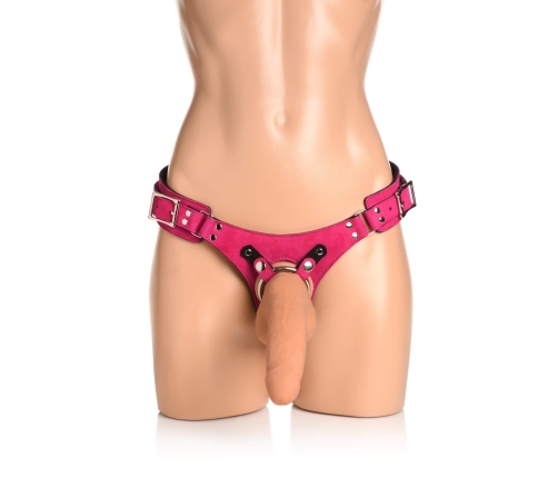 Bodice Deluxe - Leather Corset Harness - Purple