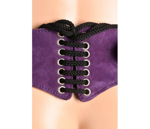Bodice Deluxe - Leather Corset Harness - Purple