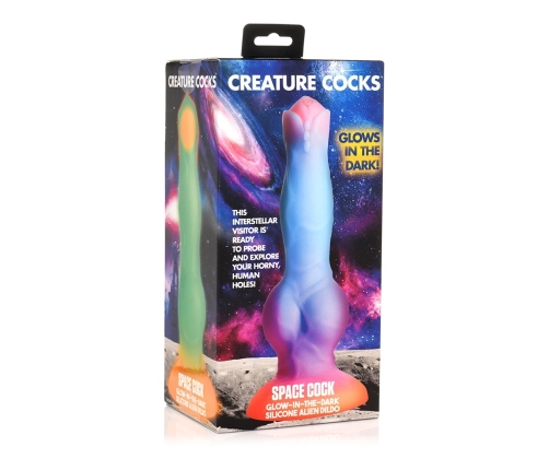 Space Cock - Glow in the Dark - Silicone Alien Dildo