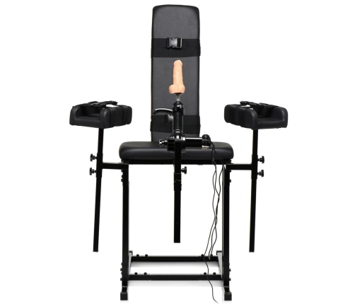 MS Obedience Chair with Sex Machine - Black
