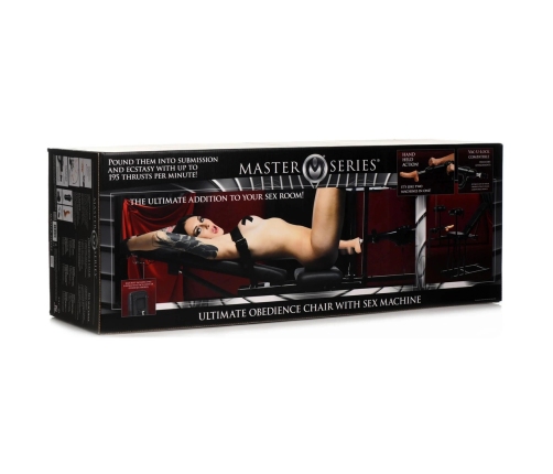 MS Obedience Chair with Sex Machine - Black