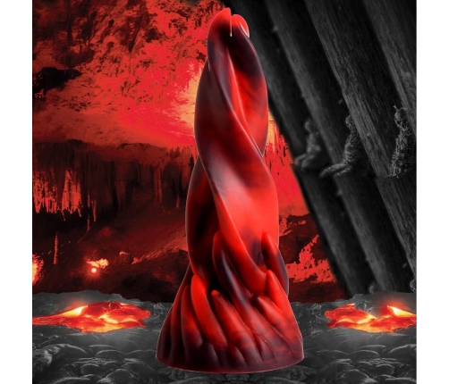 Hell Kiss Twisted Tongues Silicone Dildo - Red