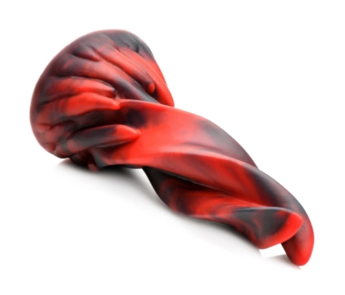 Hell Kiss Twisted Tongues Silicone Dildo - Red