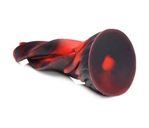 Hell Kiss Twisted Tongues Silicone Dildo - Red