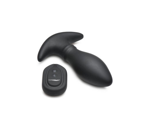 Rim Slide - Sliding Ring Silicone Butt Plug - Black