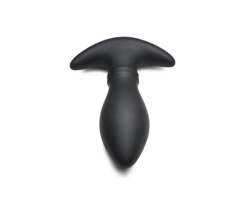 Rim Slide - Sliding Ring Silicone Butt Plug - Black