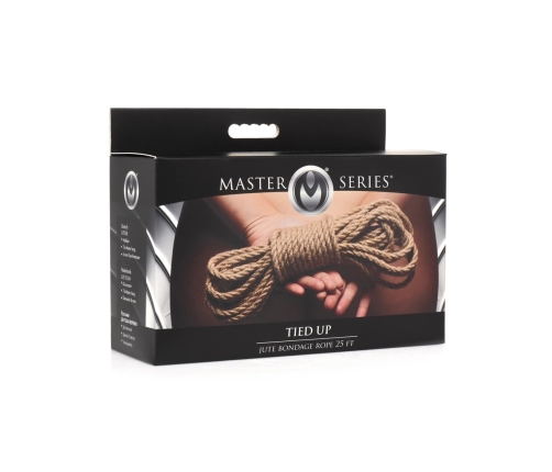 Tied Up Jute Bondage Rope 25ft (7.6m) - Natural Fiber, Coreless Design