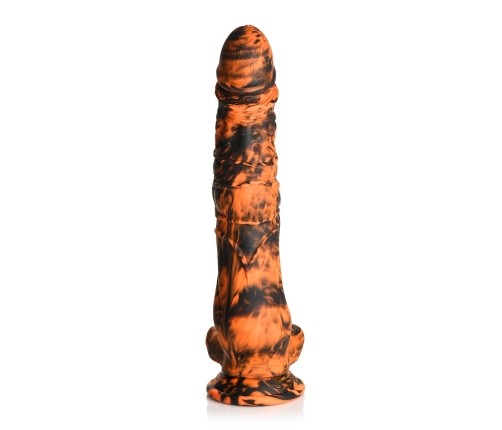 Sabretooth - Silicone Dildo - Orange/Black
