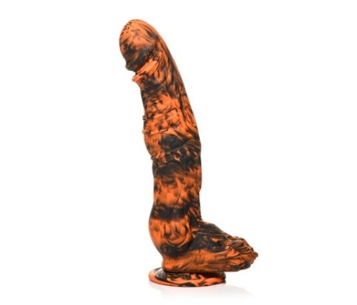 Sabretooth - Silicone Dildo - Orange/Black
