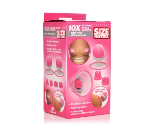 Rotating Silicone Nipple Suckers with 2 Attachments
