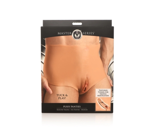Pussy Panties - Silicone Vagina and Ass Panties - M