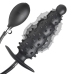 Ass Puffer - Nubbed Inflatable Silicone Anal Plug - Black