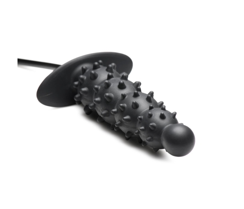 Ass Puffer - Nubbed Inflatable Silicone Anal Plug - Black