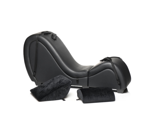 Kinky Sex Chaise with Love Pillows - Black