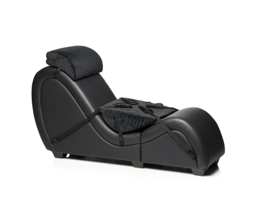Kinky Sex Chaise with Love Pillows - Black