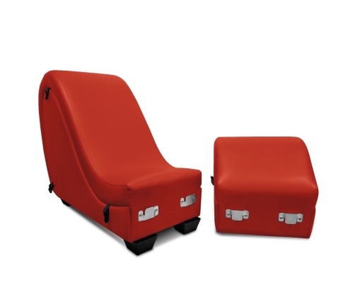 Kinky Sex Chaise with Love Pillows - Red