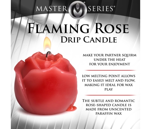 Flaming Rose - Drip Candle - Red