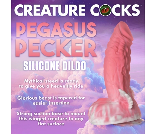 Pegasus - Pecker Winged Silicone Dildo - Pink