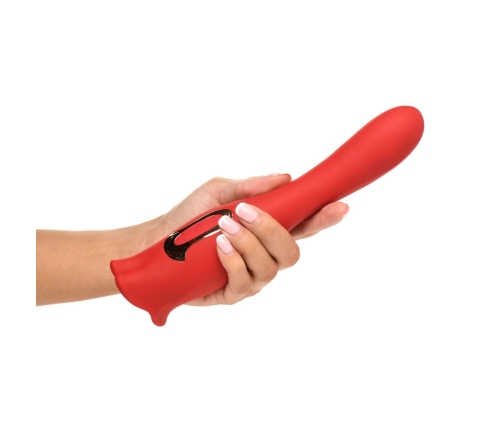 Kiss and Tell Pro - Dual-Ended Kissing Vibrator - Red