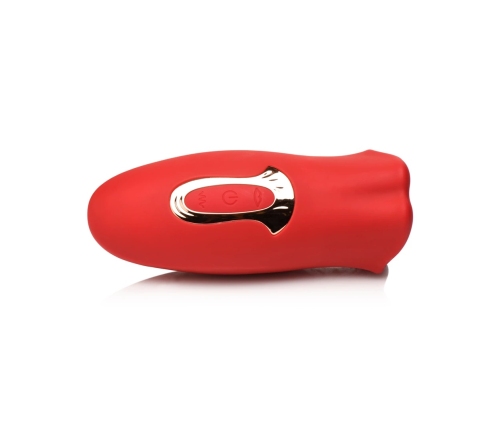Kiss and Tell - Silicone Kissing and Vibrating Clitoral Stimulator - Red