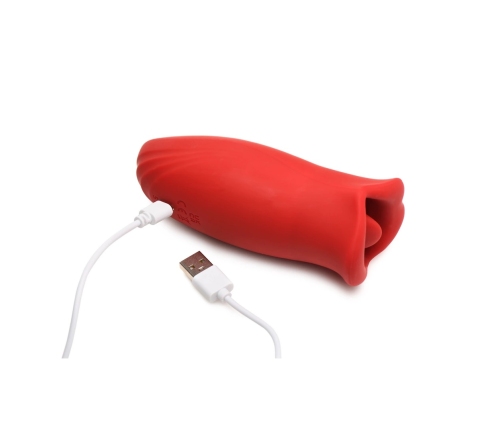 Kiss and Tell - Silicone Kissing and Vibrating Clitoral Stimulator - Red